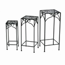 Black jessica metal column 1-3 cm30x30h73 high square