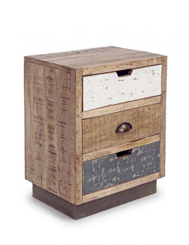 Comodino da camera vintage 3 cassetti