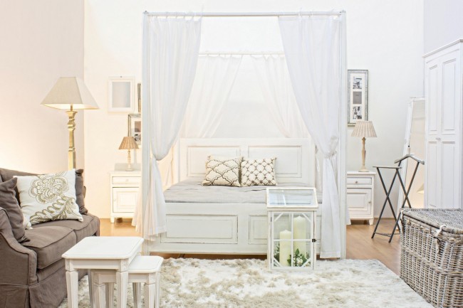 Comodino rustico Colette 1 anta e 1 cassetto sx