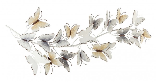 Complemento decorativo da parete MARIPOSA stile vintage con farfalle 101h cm