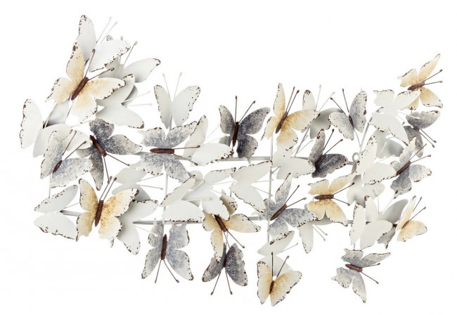 Complemento decorativo da parete MARIPOSA stile vintage con farfalle 55h cm