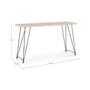 Consolle in acciaio con piano in legno DISTRICT 140x39x h79 cm