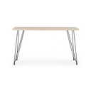 Consolle in acciaio con piano in legno DISTRICT 140x39x h79 cm