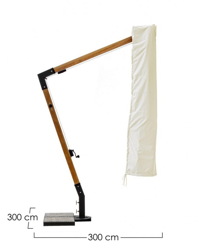 Copri ombrellone a braccio in poliestere Capua ecru 3x3