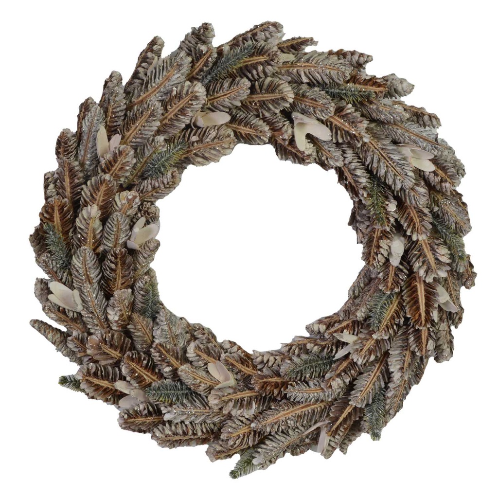 Crown with brown glitter leaves cmø45h8