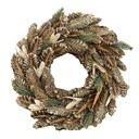 Crown with brown-green leaves cm ø30h7,5