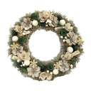 Crown with pine cones and white-green flowers cm ø45h8,5
