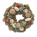 Crown with pink pine cones cm ø45h8