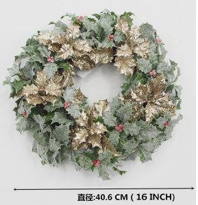 Coroncina con pungitopo oro cmø26/40