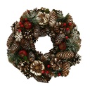 Crown covered in snow with berries and green flowers cm ø30h7,5