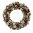 Snowy crown with apples ø45h8 cm