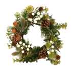 Round green plastic crown cm ø30