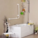 Corrimano angolare di sicurezza 78 x 55.5 cm per disabili colore bianco