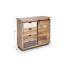 Credenza 1 Anta 4 Cassetti Tudor cm 90 x 35 x 85 h