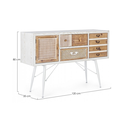 Credenza 2 ante 2 cassetti Eloise in legno naturale 80h cm