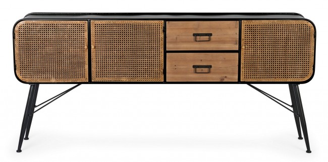 Credenza 3 ante e 2 cassetti in metallo stile vintage