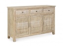 Credenza 3 ante e 3 cassetti in legno stile naturale