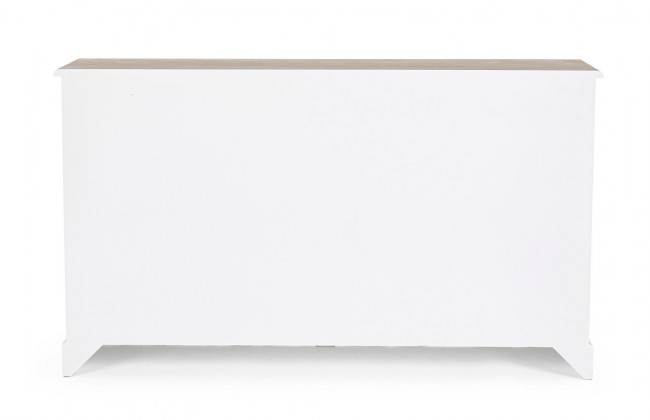 Credenza Dorotea 2 ante 4 cassetti in legno nobilitato bianco