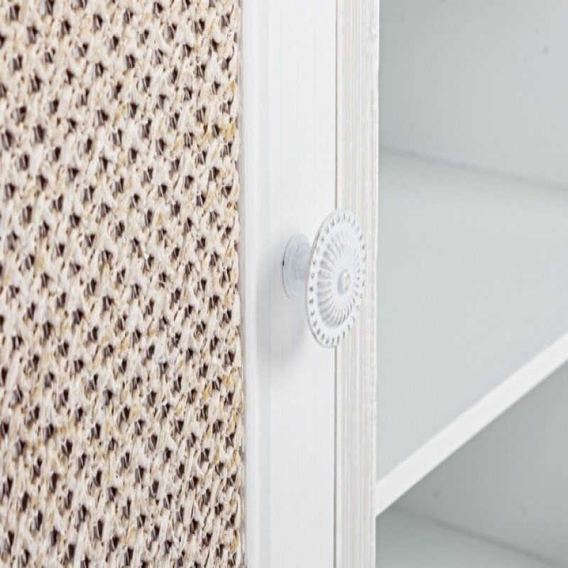 Credenza con anta e tre ripiani Bianco MONTIEL 66x30x h64,5 cm