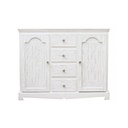 Credenza in MDF due ante quattro cassetti Bianca BLANC 100x40x h80 cm