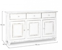 Credenza rustica Colette 3 ante 3 cassetti