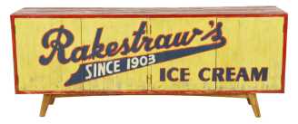 Credenza vintage dipinta 4 ante cm 45 x 200 x h 80