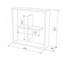 Cubo a parete decorativo mensola bacheca bocca  cm 60