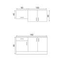 Cucina Isernia 160 rovere con elettrodomestici