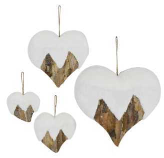 Cuore innevato grande nal-0070 cm. 39 x41