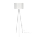 Lampada a piantana treppiedi in legno e tessuto Bianco RODI 36x h136 cm