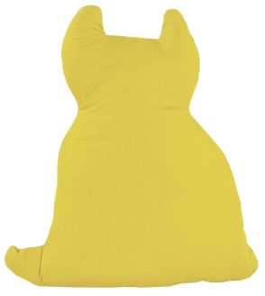 Cuscino gatto grigio-giallo st-0527 cm37x9h40
