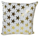 Cuscino paillettes oro c/stelle nct-0626 cm. 40 x 40