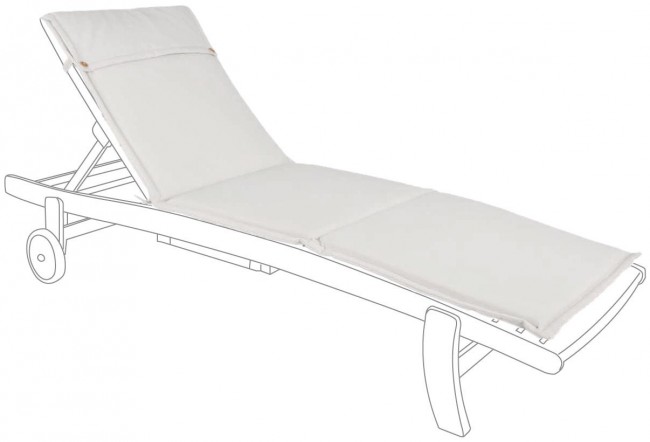 Cuscino poly naturale dettaglio bottone lettino 63x190 cm