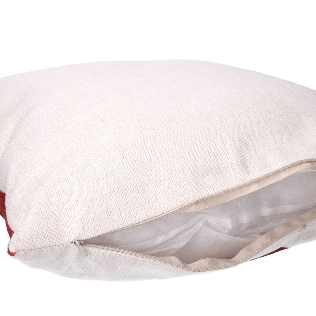 Red and white deer fabric cushion cm43x43