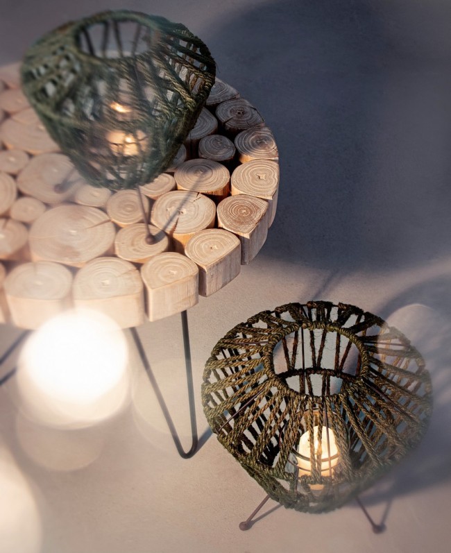 4x Lanterna Grass Treppiede Verde L