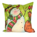 Snowman fabric cushion cm43x43
