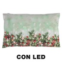 Cuscino tessuto rami led azzurro cm30x50