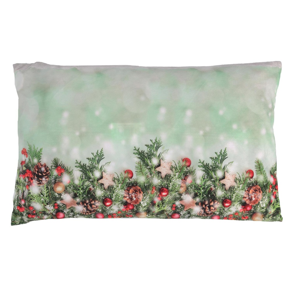 Cuscino tessuto rami led azzurro cm30x50