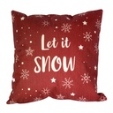 Red fabric cushion cm43x43