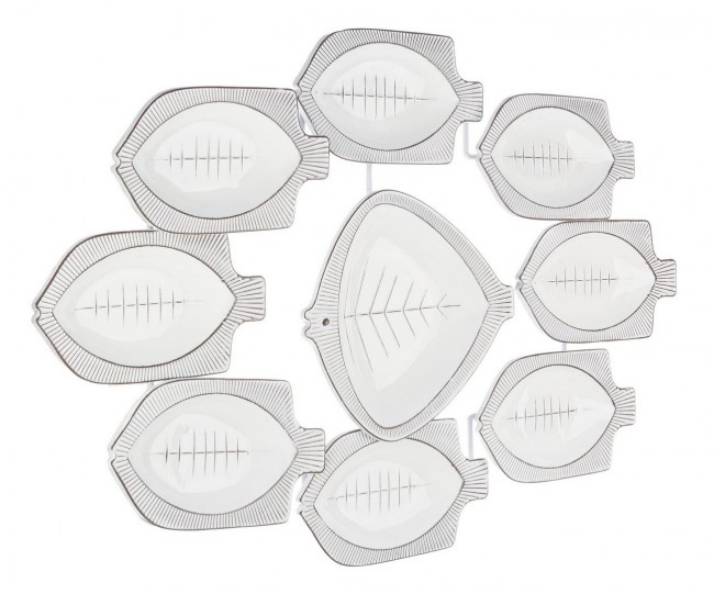 Decorazione parete metallo Fisher cm 104x61 h