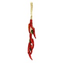 Artificial vegetable decoration braided chilli pepper 8 pieces cm10x50x3