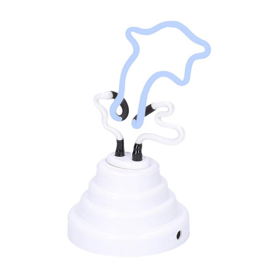 Neon light blue dolphin cm10x13h21