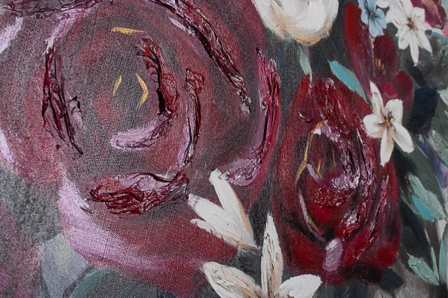 Dipinto olio su tela Village 90x120 cm