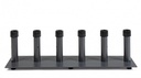 Display 6 posti porta ombrellone metallo grigio scuro cm 100 x 30 x 26