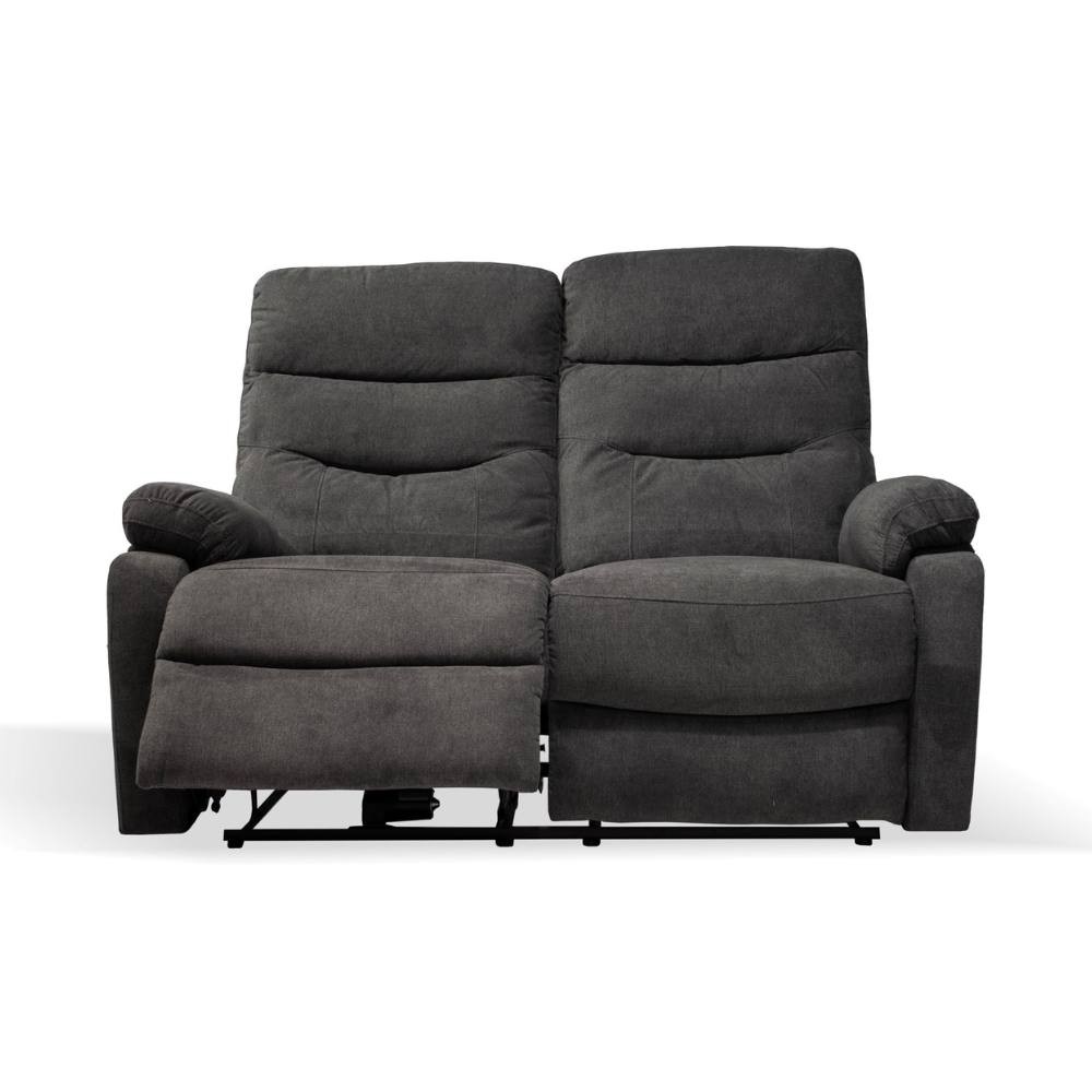 Divano 2 posti con 2 recliner elettrici grigio scuro L 145 x P 92 x H 109 cm