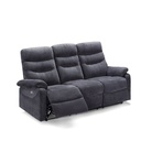 Divano 3 posti con 2 recliner elettrici grigio scuro L 198 x P 92 x H 109 cm
