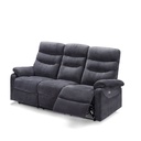 Divano 3 posti con 2 recliner elettrici grigio scuro L 198 x P 92 x H 109 cm