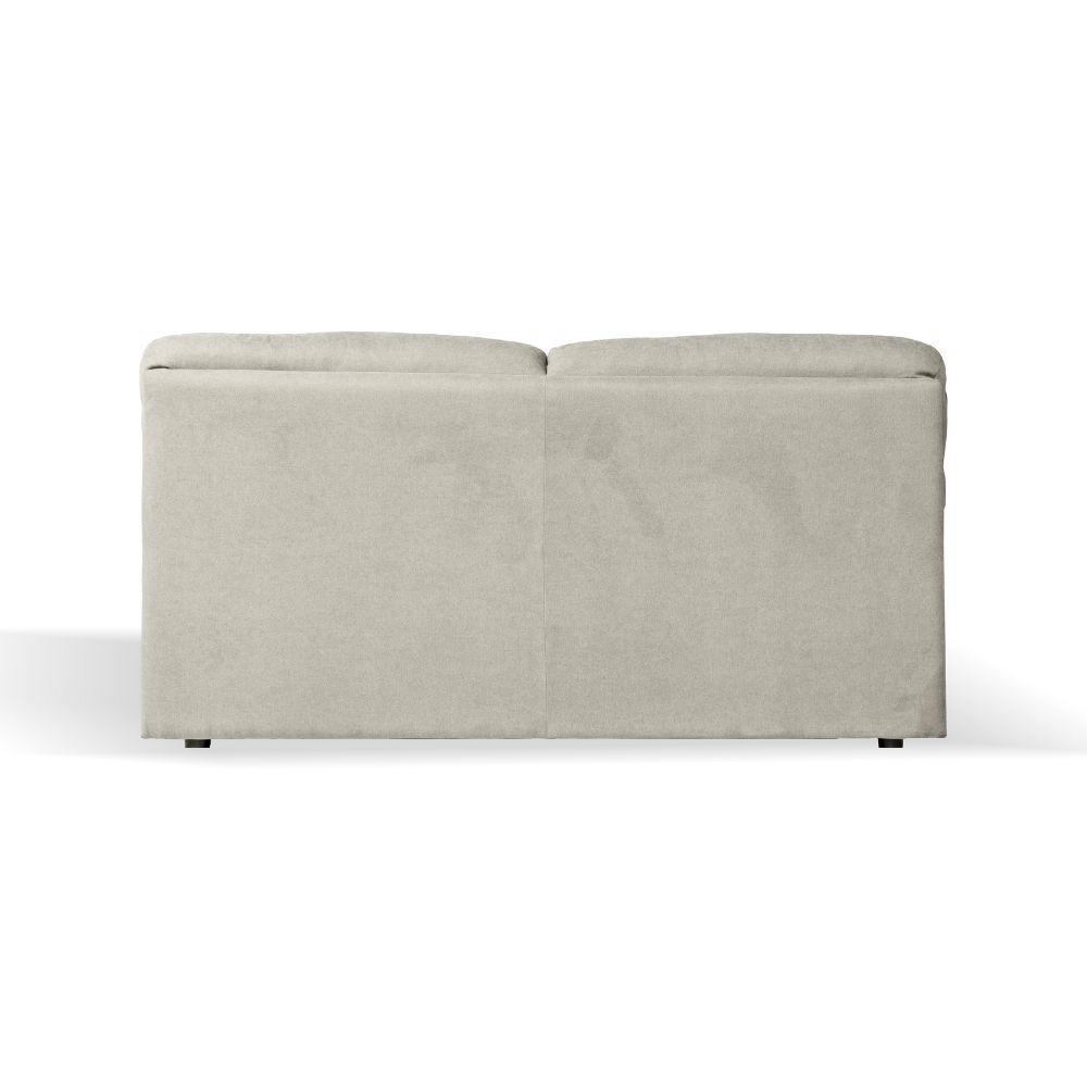 Divano Alenda 3 posti beige con piedini quadrati