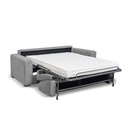 Divano Letto Kriog 3 Posti con Bracciolo Squadrato Cenere  202x96x90 cm