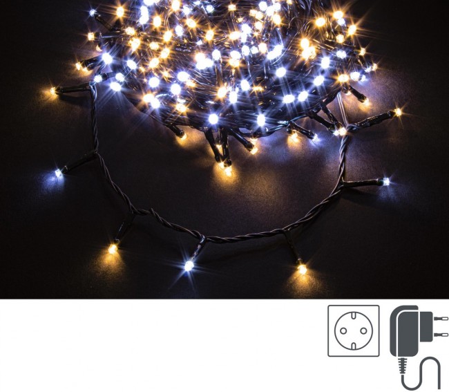 12x 300L Bianco-Classic 5Mm Filo Verde Ip44